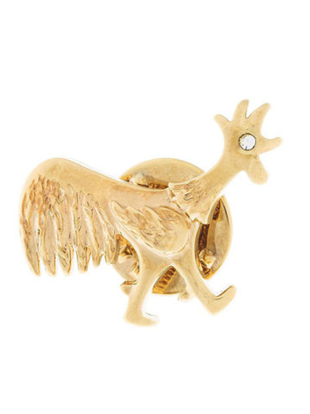 "Забияка"  брошь в золотом покрытии из коллекции "Cocka-doodle-doo" от Jenavi с замком цанга