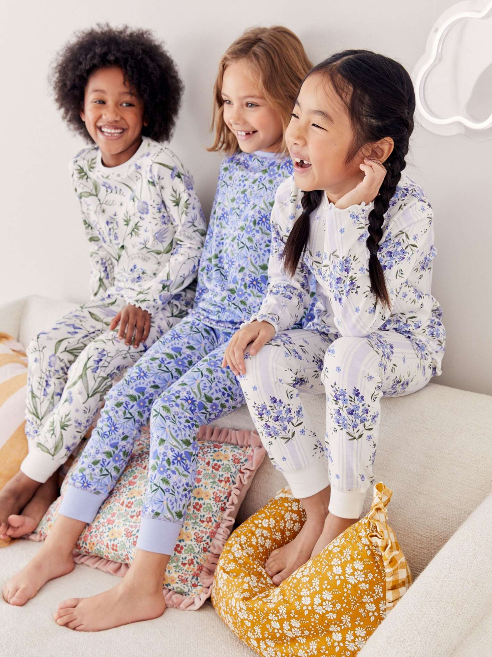 Пижама для девочки Next N39-301, 3 шт., Белый, Голубой