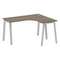 Metal System Стол криволинейный правый на А-образном м/к БА.СА-3 (R) Вяз Благородный/Металл Серый 14