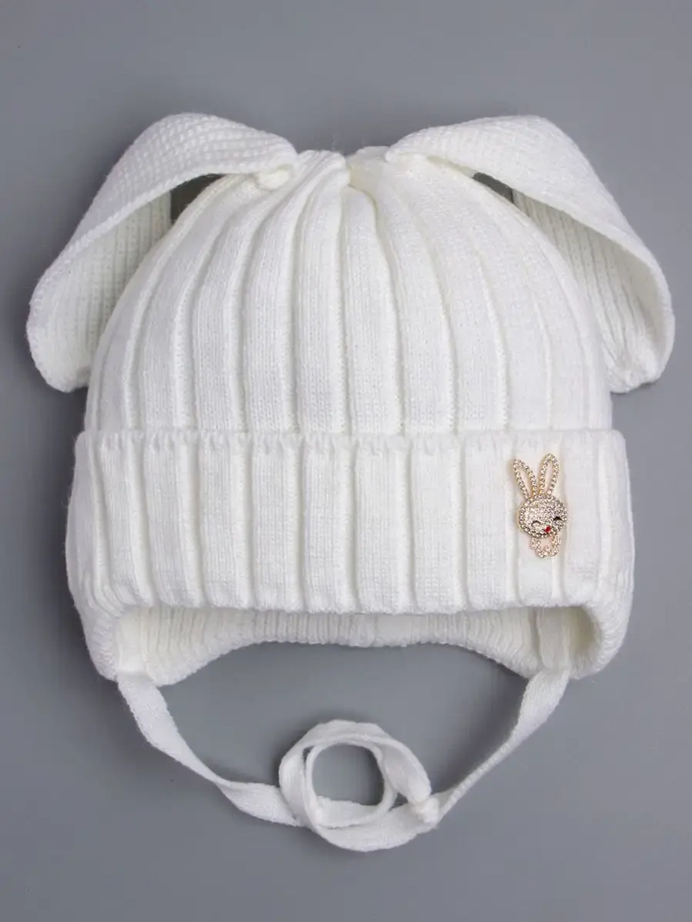 Шапка зимняя с ушками на завязках