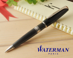 Шариковая ручка Waterman Charleston, цвет: Black/CT, стержень: Mblue