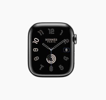 Apple Watch Hermès 45mm Space Black Stainless Steel Case with Kaki Kilim Single Tour