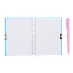 Блокнот детский Basir на замке, с ручкой, формат А6, серия "Модница", переплет 7БЦ, 15*11 см, 48 листов, ассорти