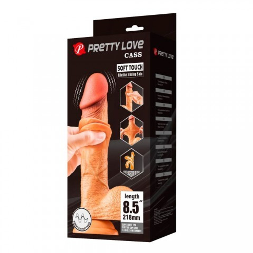 Реалистичный вибратор Cass с пультом на проводе, 21,8 см