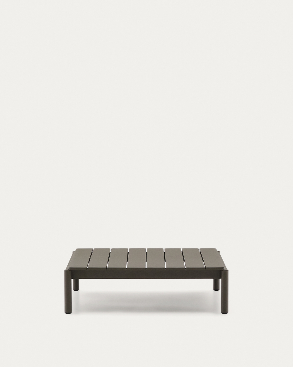 Журнальный столик Sorells из зеленого алюминия 89 x 91 см