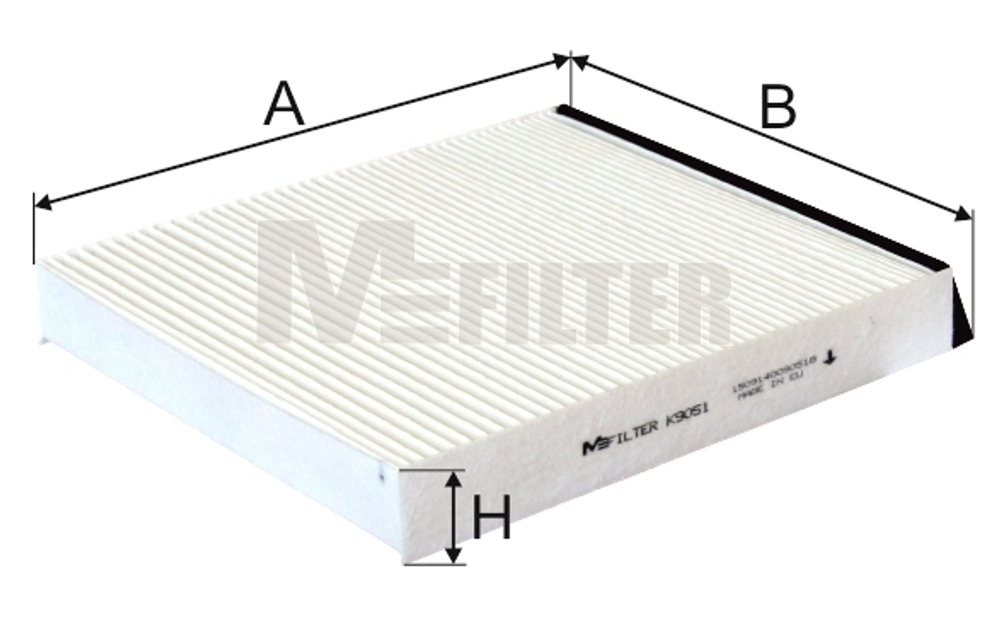 MFILTER - K9051-MFI - Filter, cabin air