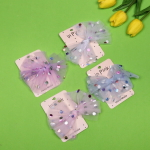 Резинка для волос 1шт «Pomp - Ариэль», микс 4 цвета( белый, пудровый, светло-голуб., светло-фиолет.), 12*10 см