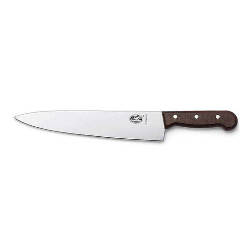 Нож кухонный Victorinox Rosewood (5.2000.25G) стальной разделочный лезв.250мм прямая заточка коричне