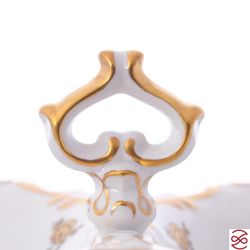 Икорница 2-я ярусная Queen's Crown Золотая роза 26 см