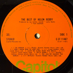 Helen Reddy ‎– The Best Of Helen Reddy (Англия 1976г.) Promo