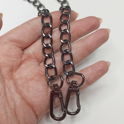Ручка цепь с карабинами Черный никель 13*9
