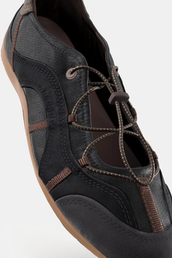 ZARA СПОРТИВНЫЕ БАЛЕТКИ С ЭЛАСТИЧНЫМИ РЕМЕШКАМИ, ЧЕРНЫЙ