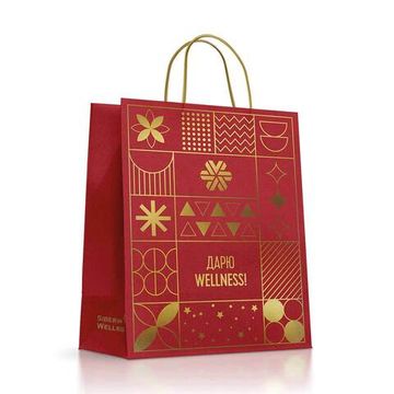 Пакет подарочный «Дарю Wellness» (красный)