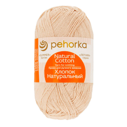 Хлопок натуральный пряжа Пехорка 100%хлопок 5 х100г/425м 003-Св.бежевый