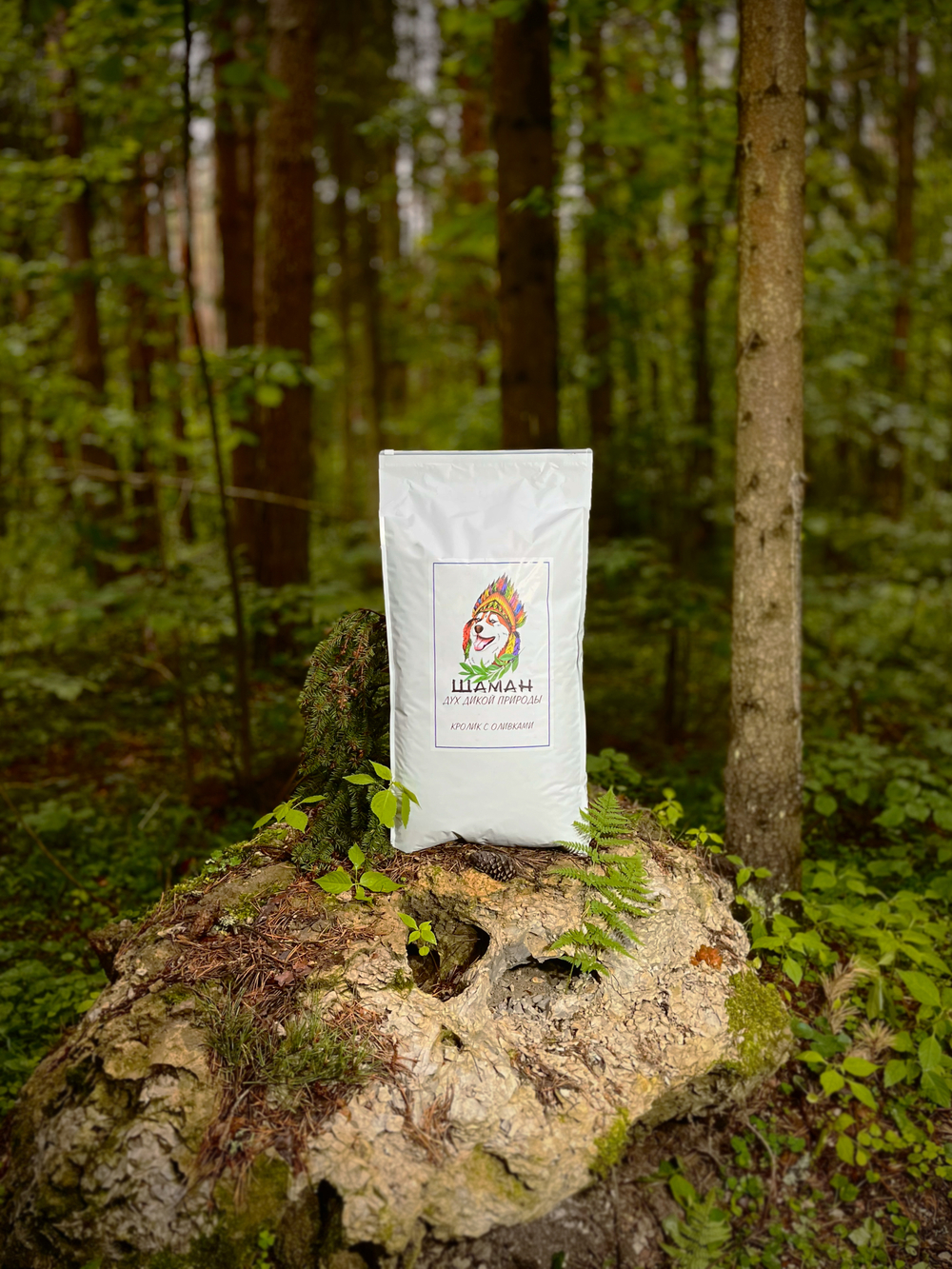 Сухой корм SHAMAN "Дух дикой природы" Кролик с оливками 15 кг; мелкая гранула; для взрослых собак; Класс Холистик