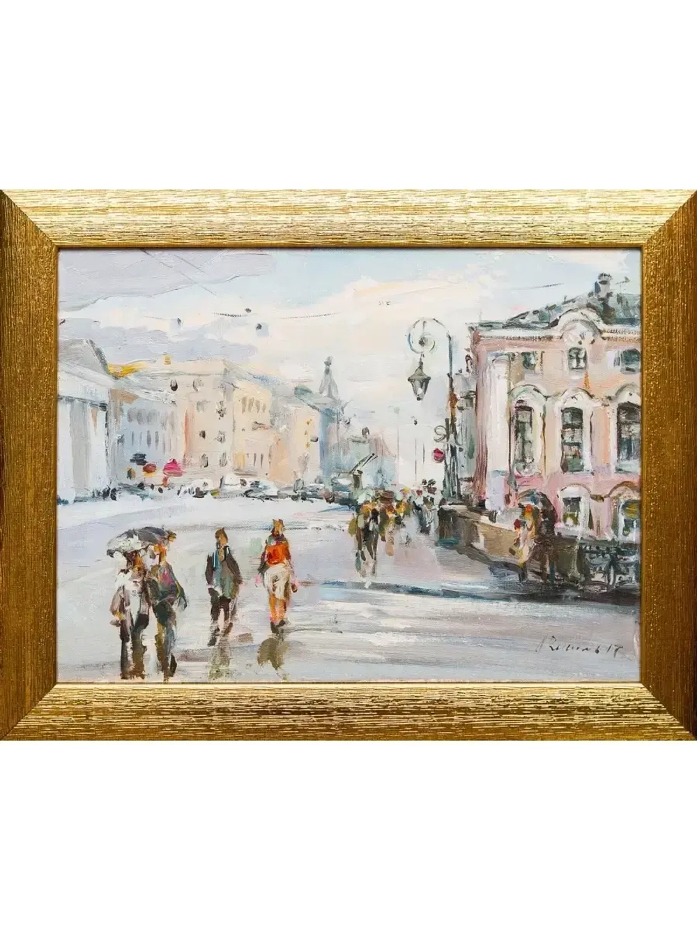 Картина маслом Зелёный мост Русанов