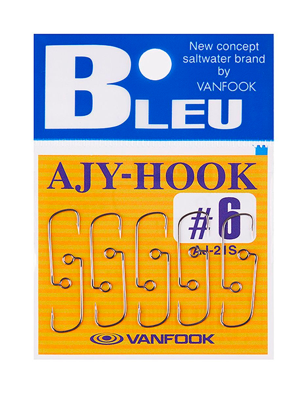 Крючок офсетный VANFOOK AJ-21S #4 silver; 10 шт