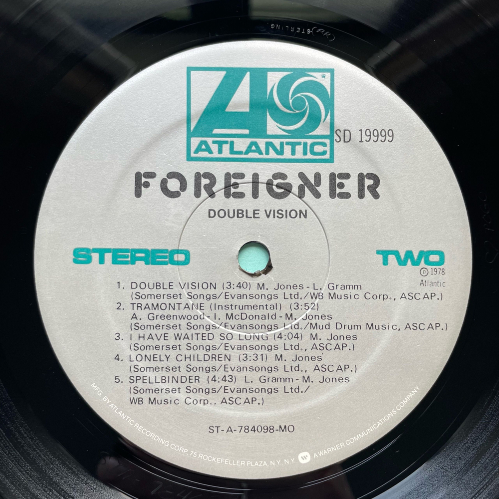 Винтажная виниловая пластинка LP Foreigner Double Vision (США 1978)