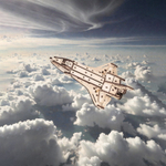 Деревянный конструктор Космический корабль Шаттл (EWA)