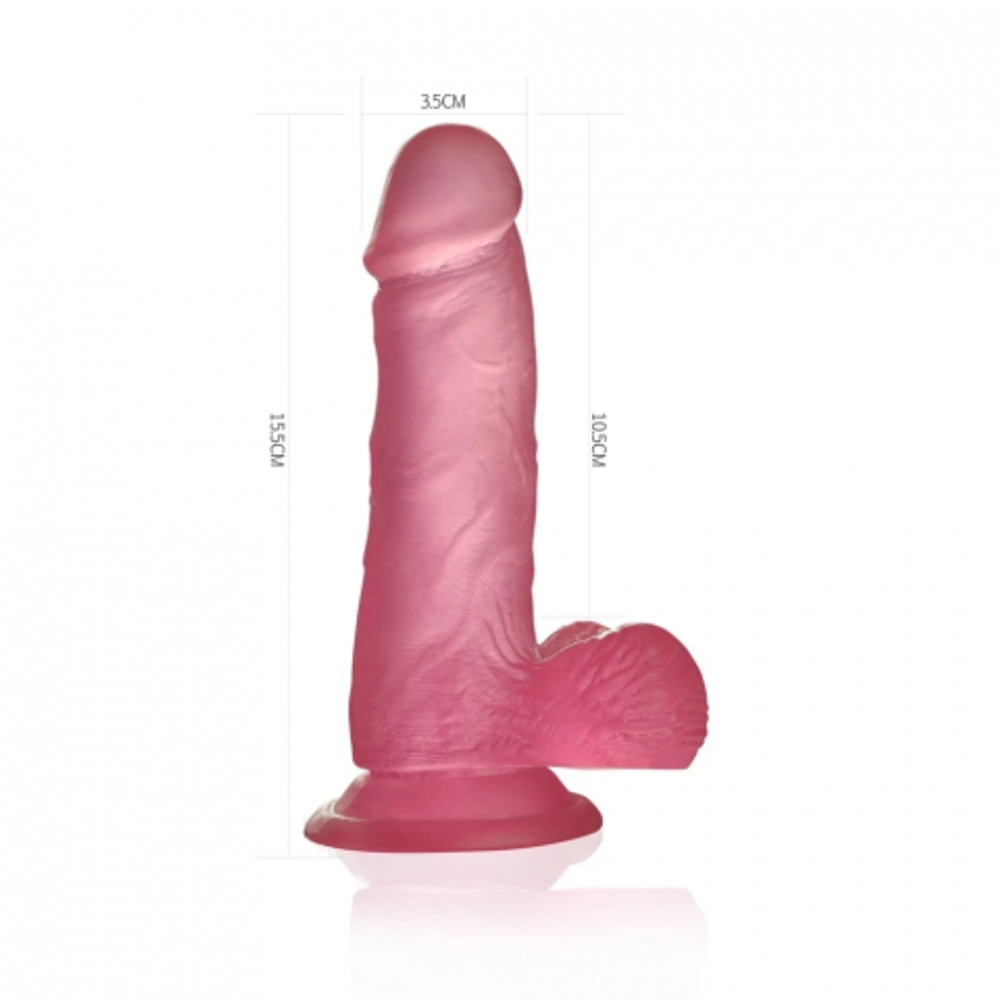 Фаллоимитатор - Crystal Dildo Small Lovetoy (15*3.5) розовый