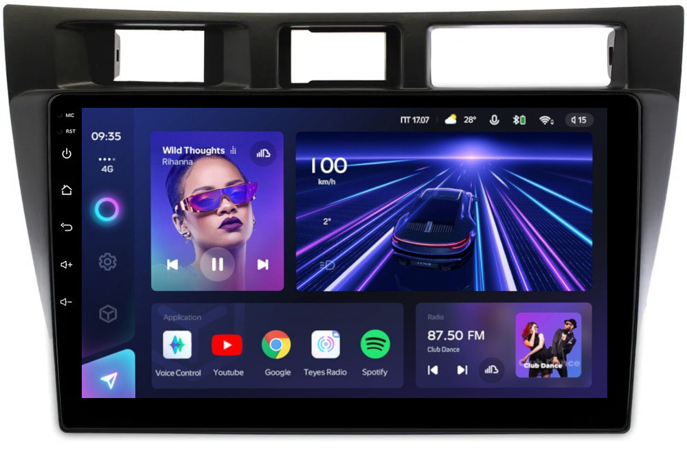 Магнитола для Toyota Mark II 110, Verossa 2000-2004 (вниз) - Teyes CC3L на Android 10, 8-ядер, CarPlay, 4G SIM-слот