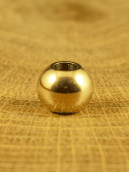 Бусина-шар желтая из нержавеющей стали