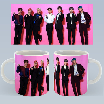 Кружка "BTS на розовом фоне"