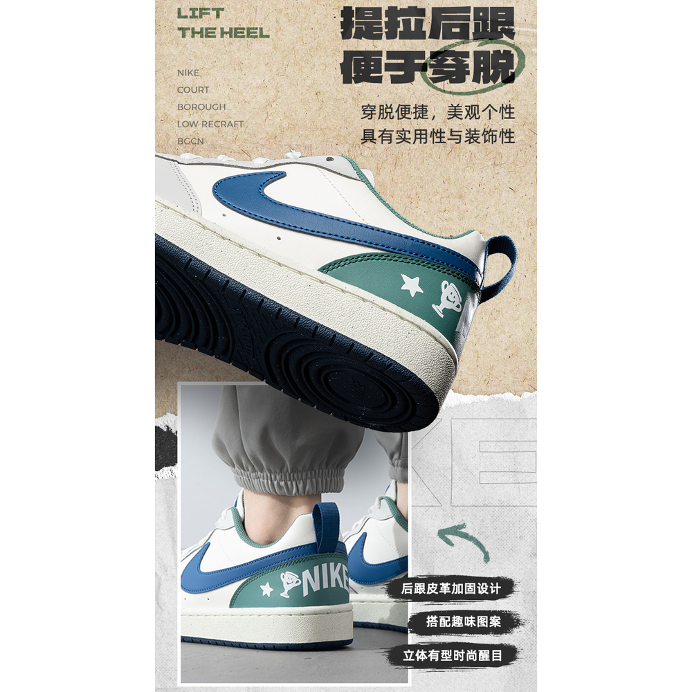 Женские кроссовки Nike Court Borough Low Recraft 'Sail Court Blue Bicoastal' HM3722-141