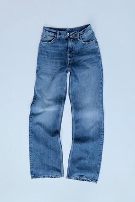 ZARA ДЖИНСЫ BOOTCUT TRF С ВЫСОКОЙ ПОСАДКОЙ, СИНИЙ