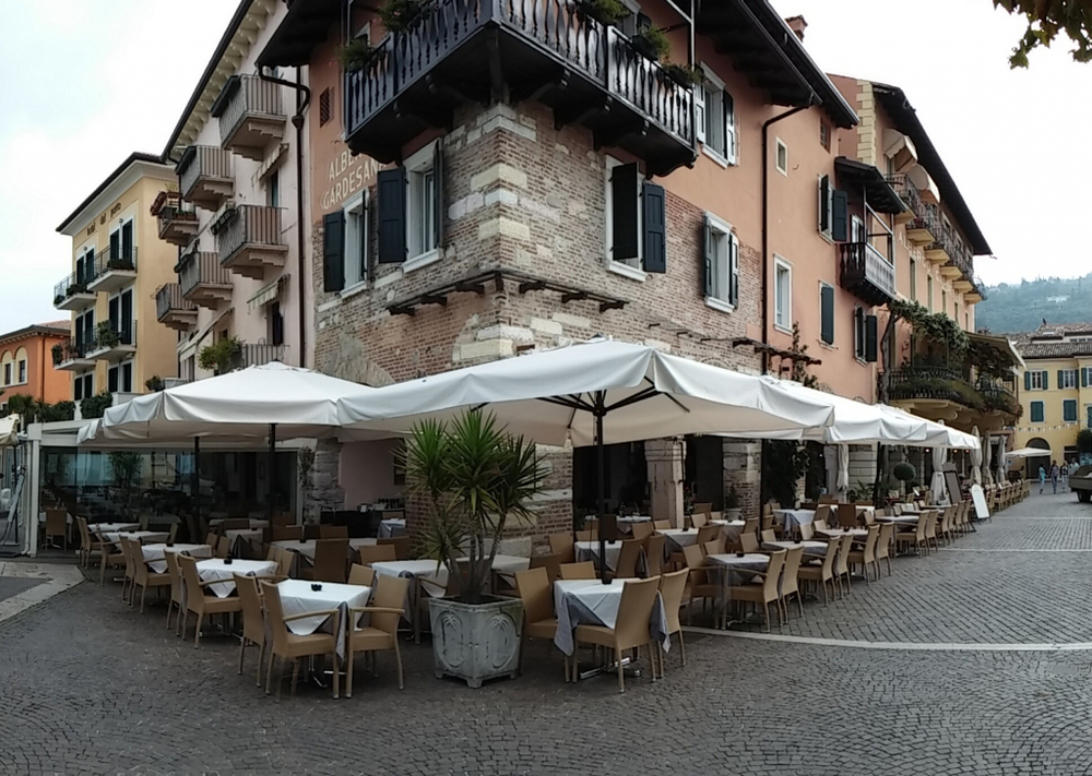 Зонт профессиональный телескопический 3.5х3.5 м Scolaro Leonardo Telescopic, антрацит, слоновая кость