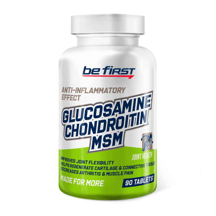 Глюкозамин Хондроитин МСМ, Glucosamine + Chondroitin + MSM, Be First, 90 таблеток