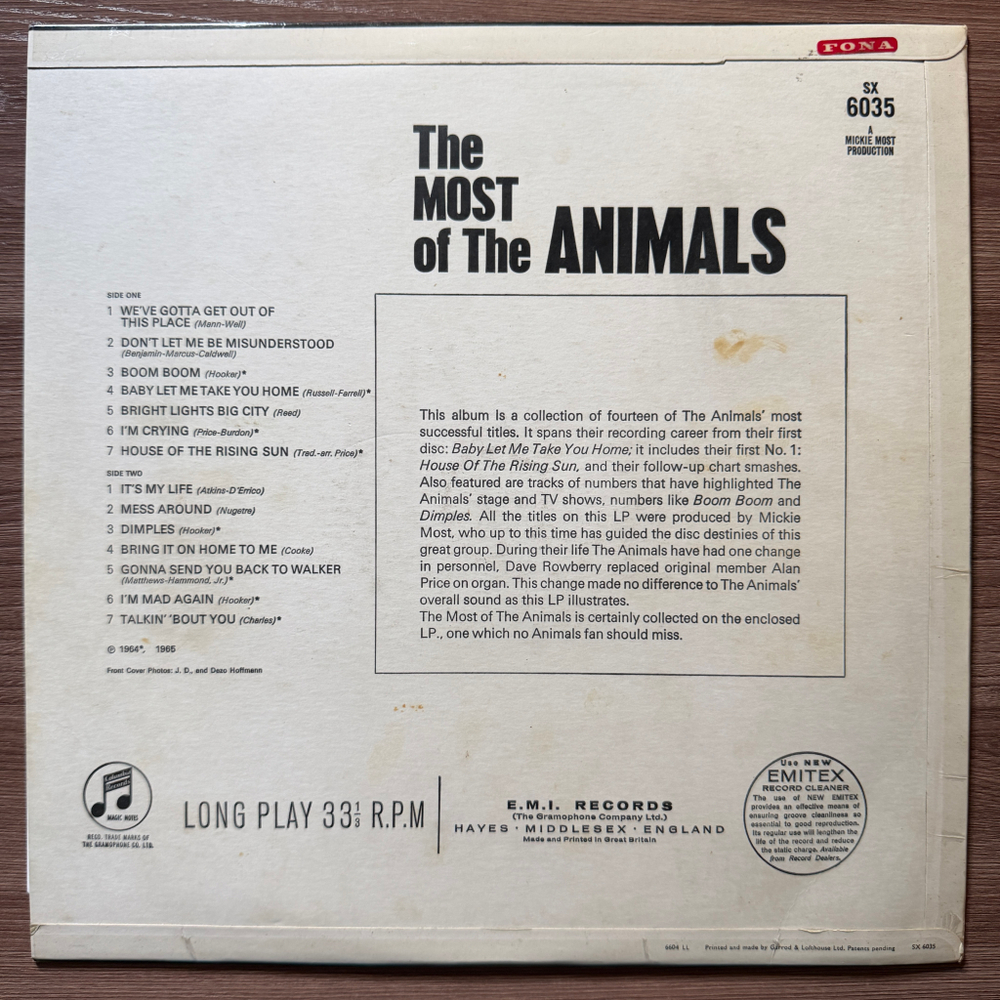 The Animals - The Most Of The Animals (Англия 1965г.)