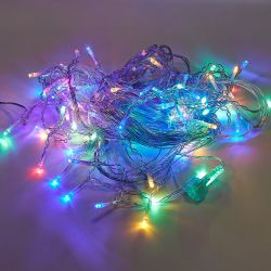 ULD-B50006-880-TTK MULTI IP44 Бахрома светодиодная с эффектом мерцания. 50м. Соединяемая. 880 светодиодов. Красный. синий. желтый. зеленый свет. Провод прозрачный. ТМ Uniel