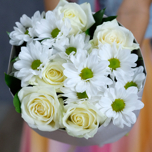 Купить Букет с белыми розами #3