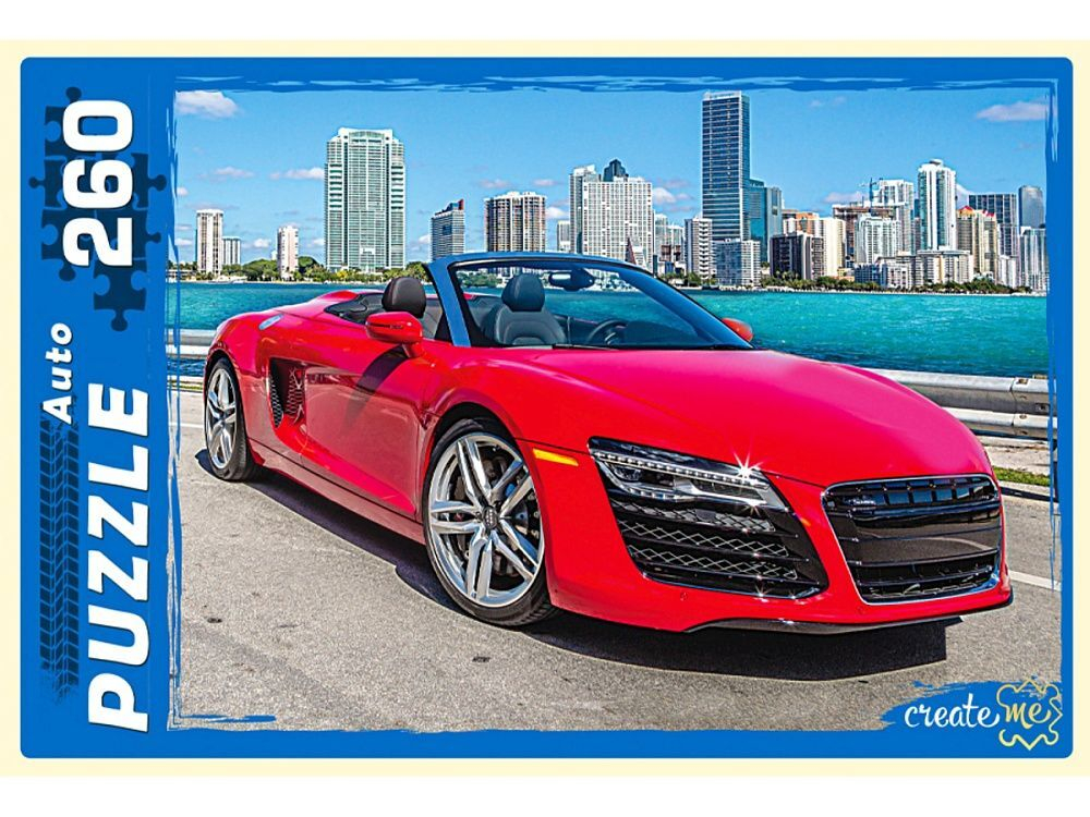 Пазлы 260 элементов 237*330мм. "Красный автомобиль"