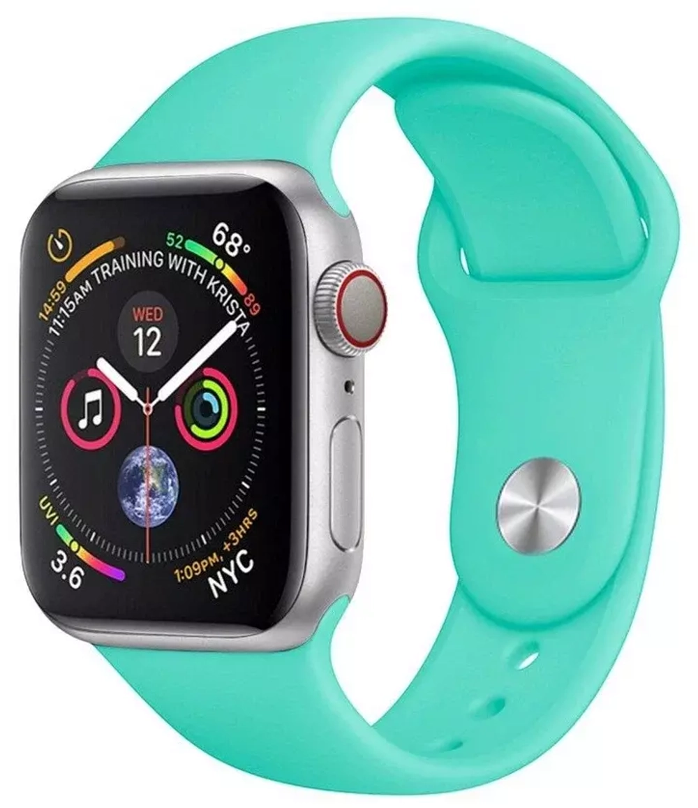 Ремешок Apple Watch,42мм,питон лакированный,бирюзовый