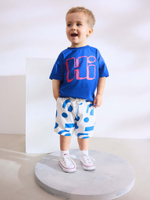 Футболка и шорты в комплекте для мальчика Next AG8-732, Синий, Белый