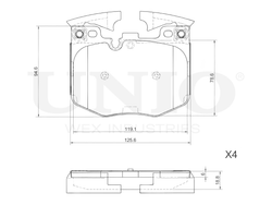 Колодки тормозные диск. передние UNIO BRP-20200