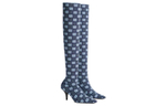 GUCCI Double G Over the knee Boots 7.3cm Women"s Blue