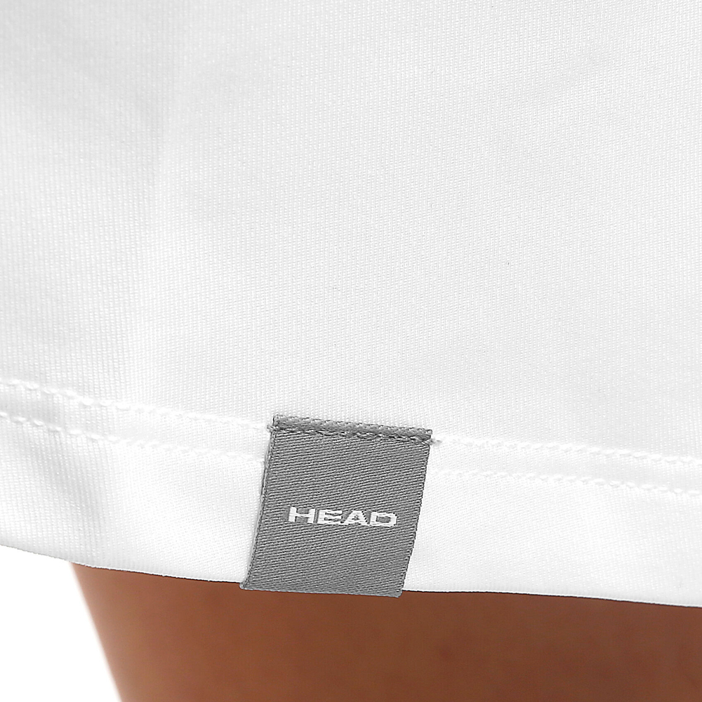 Женская теннисная юбка HEAD Club Basic Long Skirt Women - White, Silver