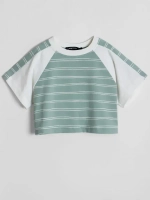 Футболка для девочки укороченная оверсайз