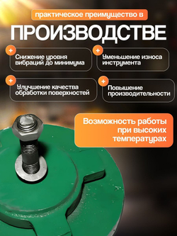 Виброопора регулируемая 6,5т d 260мм М24х80 зеленая (S78-8)