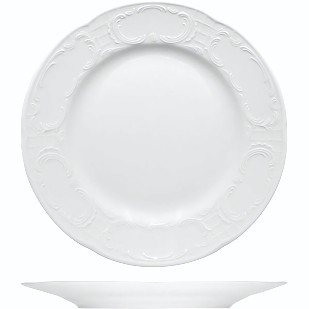 Тарелка «Моцарт» мелкая;фарфор;D=240,H=27мм;белый (Цвет: белый)