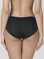 Бесшовные трусики-слипы со средней линией талии (Размер: L) (Цвет: черный)