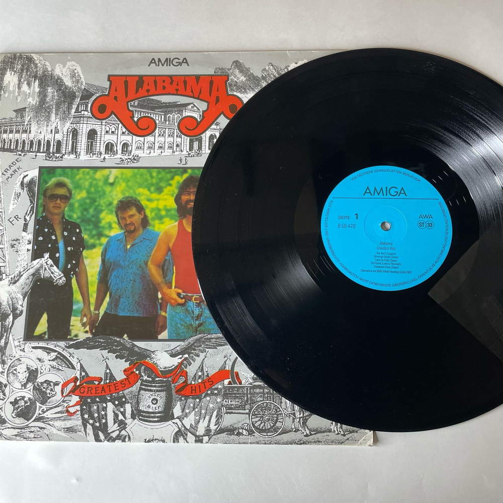 Винтажная виниловая пластинка LP Alabama Greatest Hits (ГДР 1990)