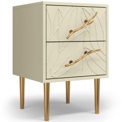 Тумба Арт Колор leaves Стайл Голд Серый шелк