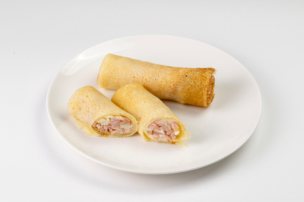 Блины с ветчиной и сыром