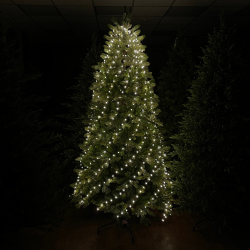 Гирлянда Хвост на зеленом проводе белый свет 160см 256 ламп 8 функций Luca Lighting