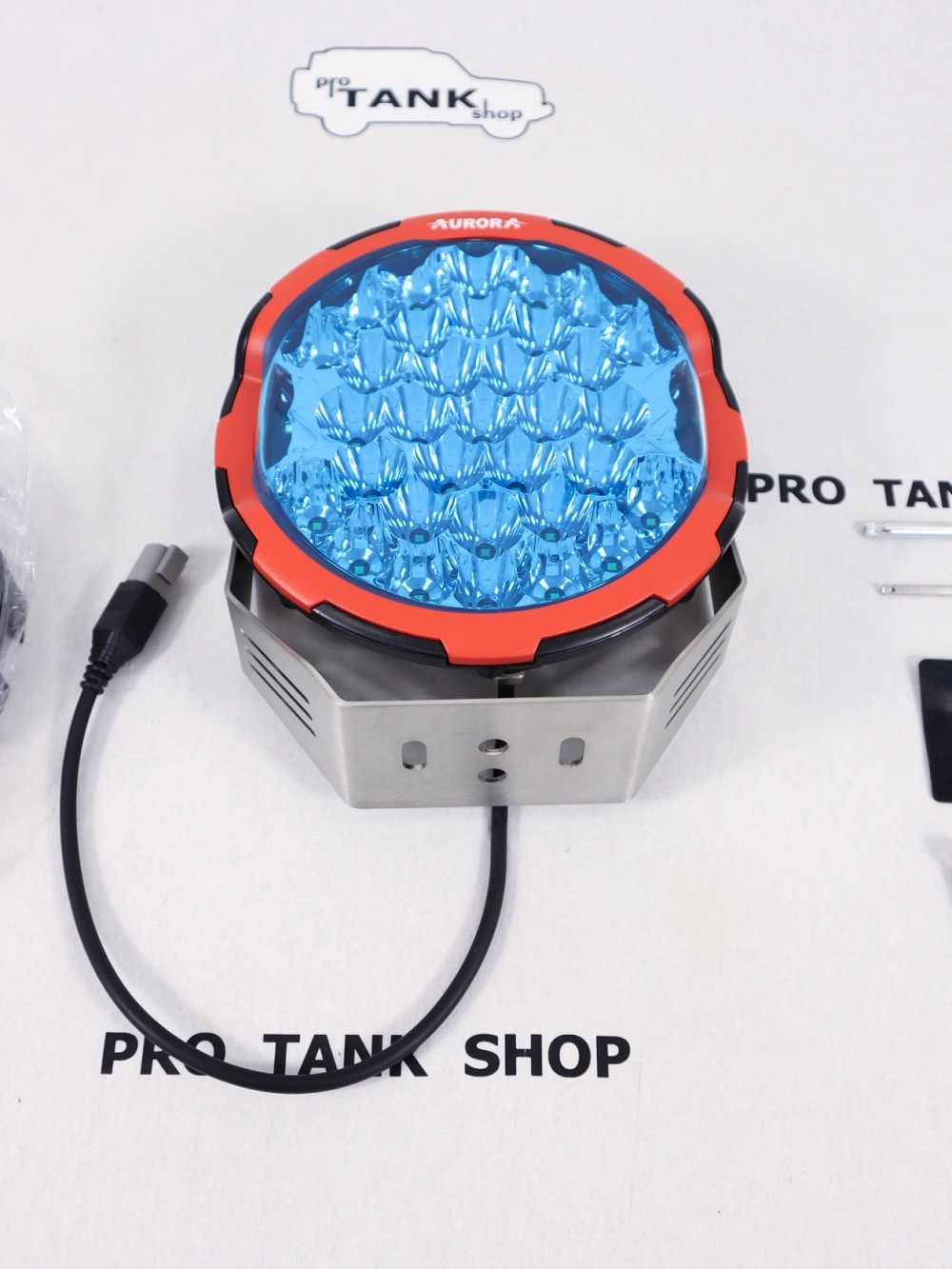 Фара AURORA ALO-GR7-B 9″ 205W (красный обод) комбинированная 1 шт.