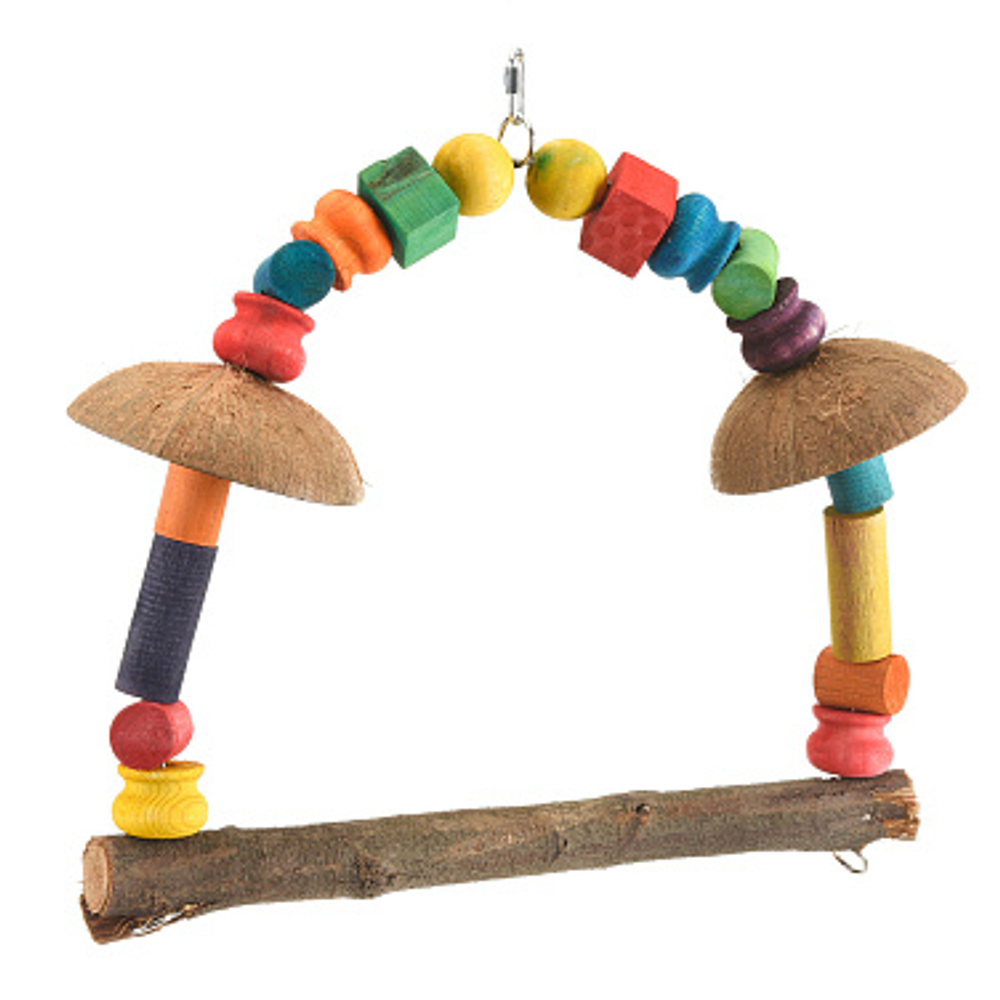 Игрушка - качели для птиц HAPPY BIRD "Riccos Coco", 43х13х39см (Германия)